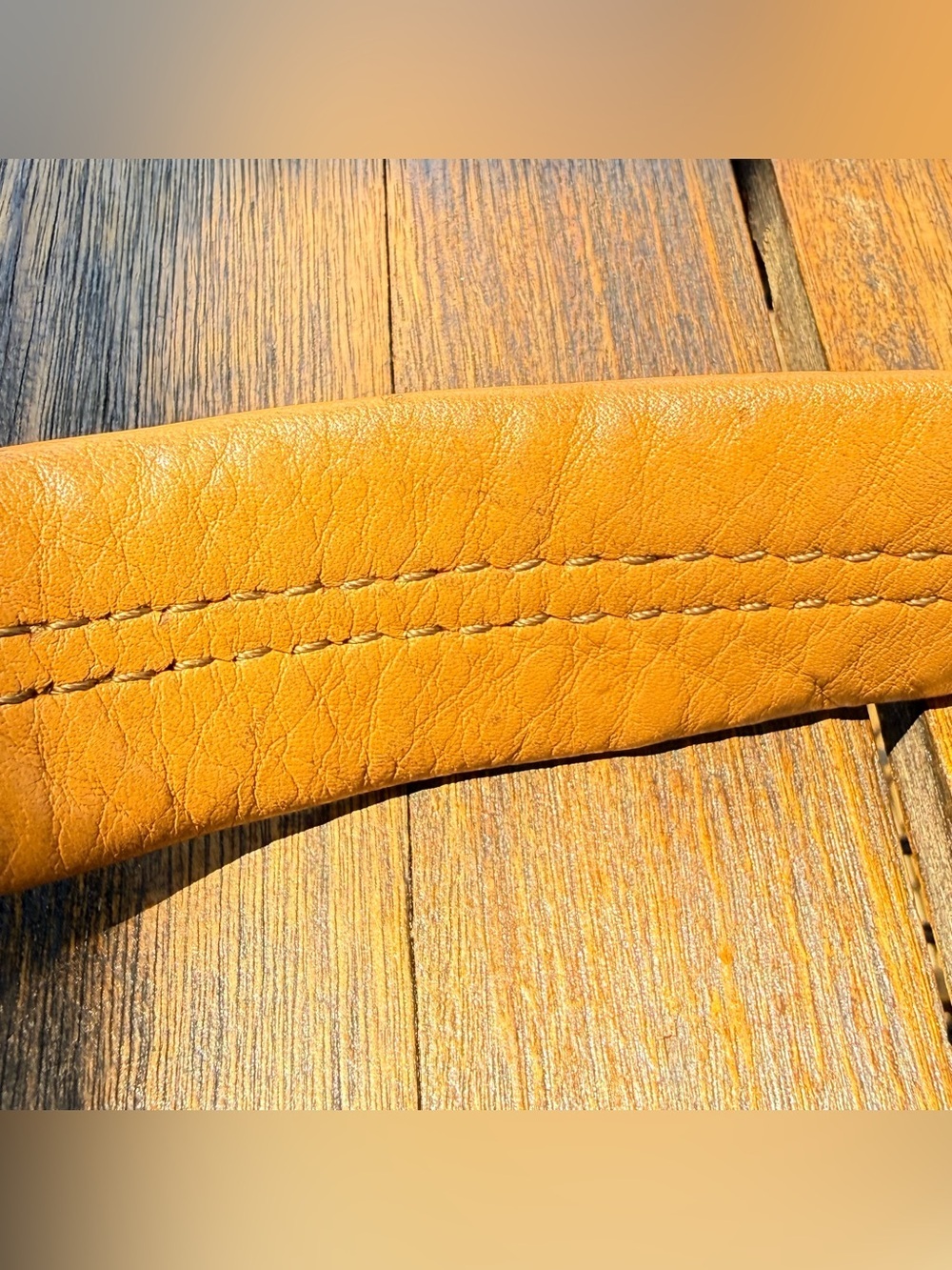 Tignanello Cognac Leather Hobo Shoulder Bag Braided Trim Utility Pocket Purse - Picture 10 of 10